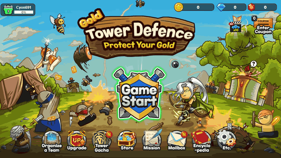 Gold tower defence