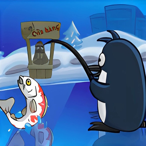 Chơi game Cánh cụt đi câu