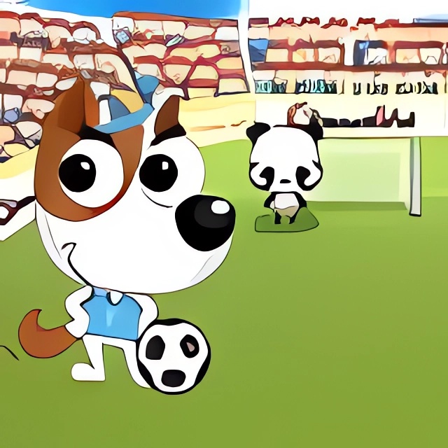 Chơi game Cún con sút bóng