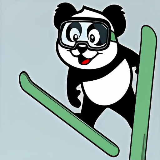 Chơi game Gấu con trượt tuyết