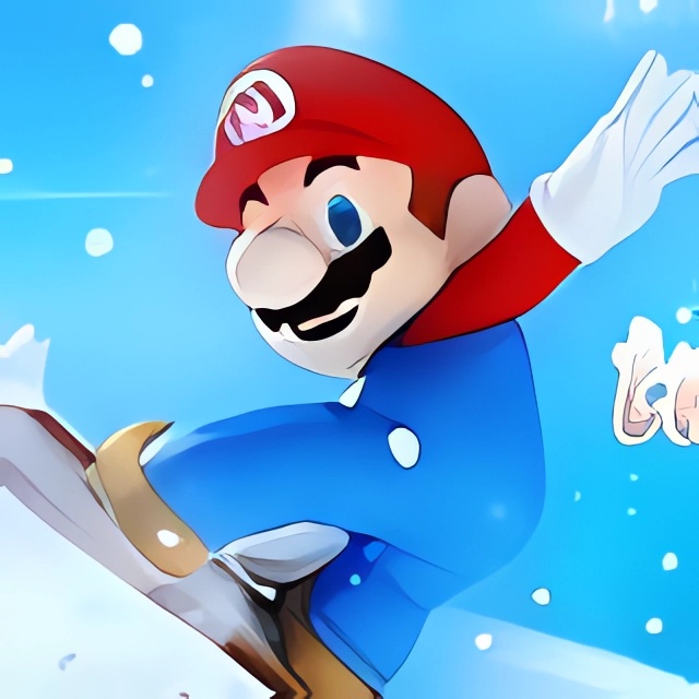 Chơi game Mario trượt tuyết