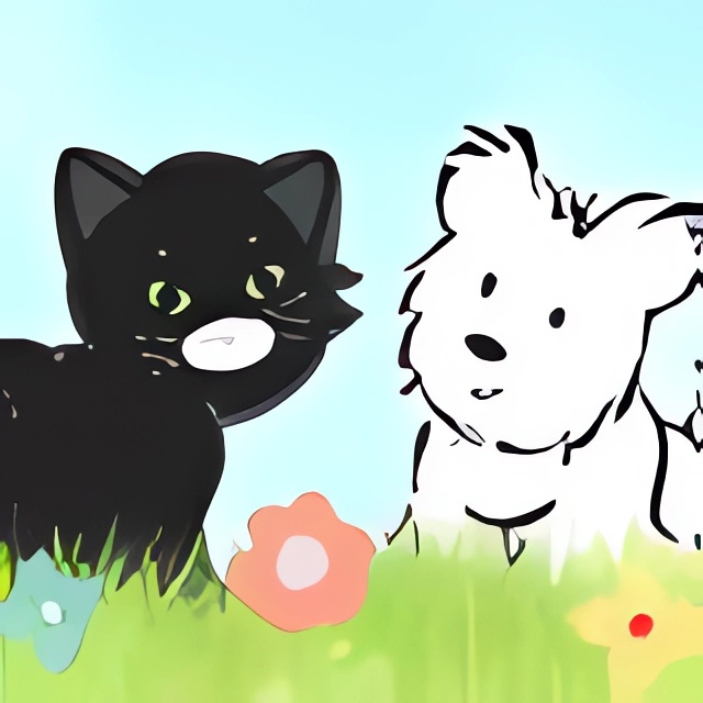 Chơi game Mèo mun và bông tuyết