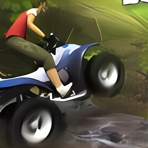 Chơi game Moto địa hình rừng