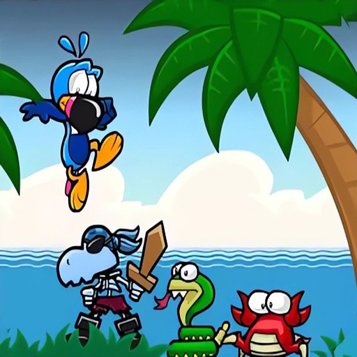 Chơi game Vẹt con tìm kho báu